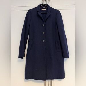 Stefanel Midnight Blue Pea Coat - felt size XS